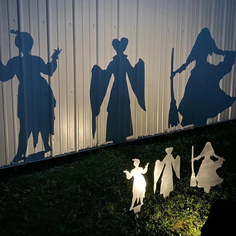 Halloween Gartenstecker Metall – Schattenfigur lebensgroß -    Zorenza