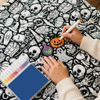 Kuscheldecke zum Ausmalen aus Flanell inkl. 24 Acrylmarker – ca. 130 × 150 cm, 5 Motive -    Zorenza