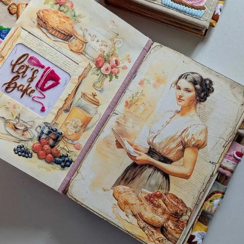 Handgefertigtes Rezeptbuch – Spritzwassergeschützte Seiten & bestickter Einband Zorenza