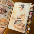Handgefertigtes Rezeptbuch – Spritzwassergeschützte Seiten & bestickter Einband Zorenza