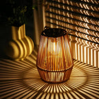 Handgewebte Solar-Gartenlaterne – Wasserdichtes Rattan-LED-Licht Zorenza