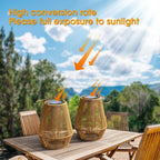 Handgewebte Solar-Gartenlaterne – Wasserdichtes Rattan-LED-Licht Zorenza