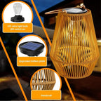 Handgewebte Solar-Gartenlaterne – Wasserdichtes Rattan-LED-Licht Zorenza