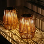 Handgewebte Solar-Gartenlaterne – Wasserdichtes Rattan-LED-Licht Zorenza