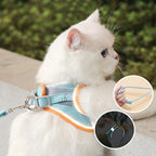 Katzengeschirr mit Leine – Komfortabler Sitz mit reflektierenden Sicherheitsstreifen Zorenza