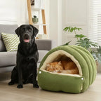 Haustierhöhle mit Plüschfutter – Warmes Kuschelbett für Katzen & Hunde Zorenza