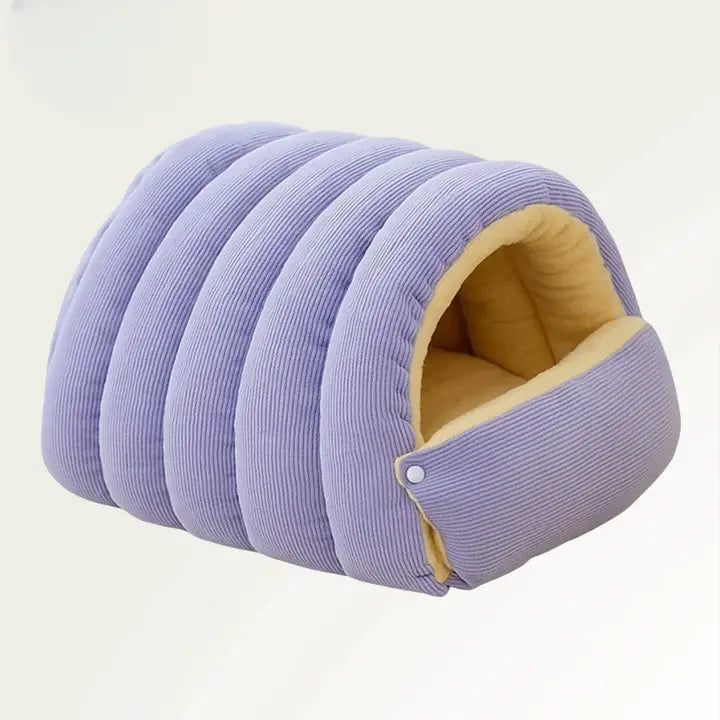 Haustierhöhle mit Plüschfutter – Warmes Kuschelbett für Katzen & Hunde Zorenza
