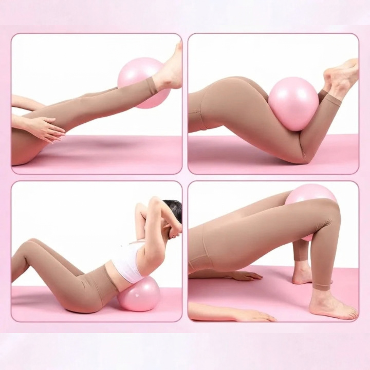 Pilatesball Anti-Burst, Ø 25 oder 15 cm, inkl. Pumpe – Rosa/Blau -    Zorenza