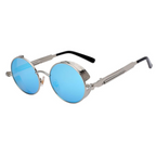 Runde Steampunk-Sonnenbrille mit Seitenschutz -    Zorenza