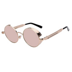 Runde Steampunk-Sonnenbrille mit Seitenschutz -    Zorenza