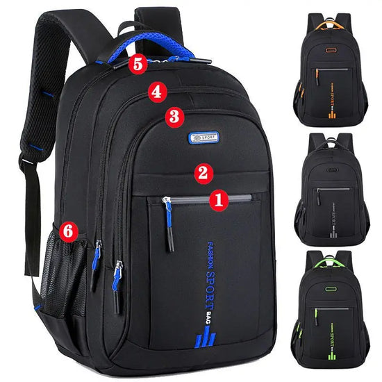 Rucksack Oxford wasserdicht mit Laptopfach und mehreren Fächern -    Zorenza