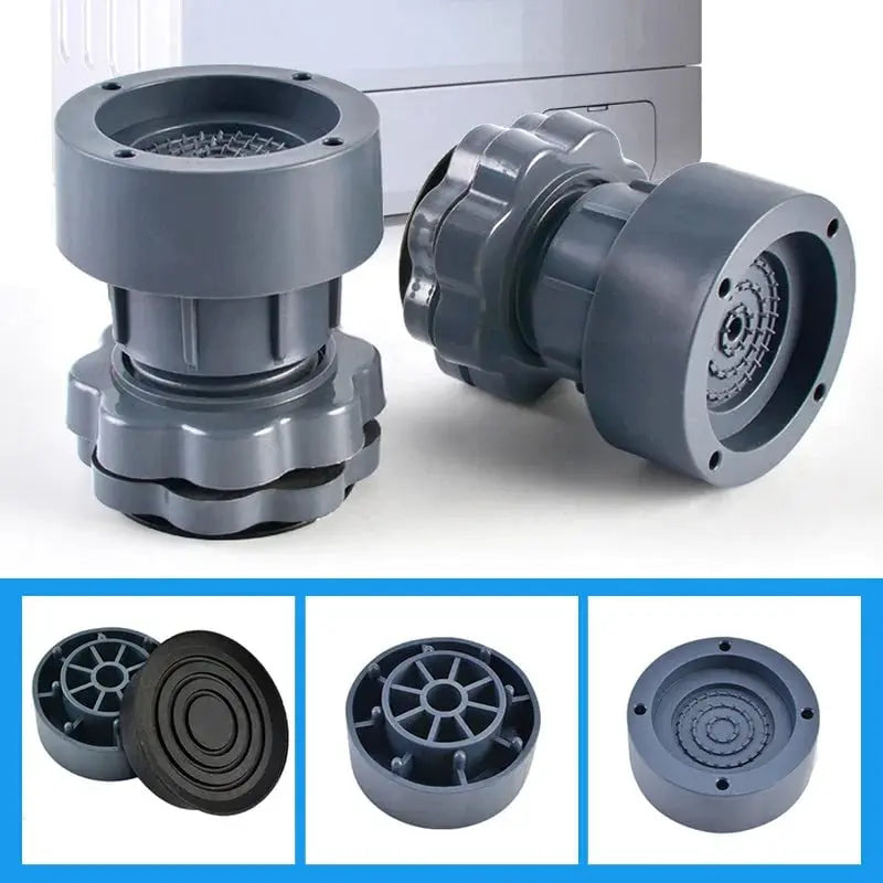 Höhenverstellbare Anti-Vibrations-Unterlage für Waschmaschinen – 4 Stück Zorenza