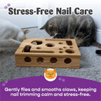 Holz-Katzen-Puzzlebox – Beschäftigung mit Leckerlies & natürlicher Krallenpflege Zorenza