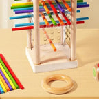 Holz-Kugelturm-Spiel – Konzentration & Feinmotorik Zorenza