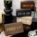 Holz-LED-Wecker mit Temperaturanzeige Zorenza