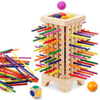 Holz-Stäbchenspiel mit Kugel – Geschicklichkeitsspiel Zorenza