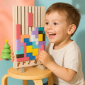 Holz-Tetris-Puzzle – Buntes Bauspiel ab 5 Jahren Zorenza