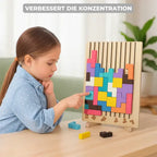 Holz-Tetris-Puzzle – Buntes Bauspiel ab 5 Jahren Zorenza