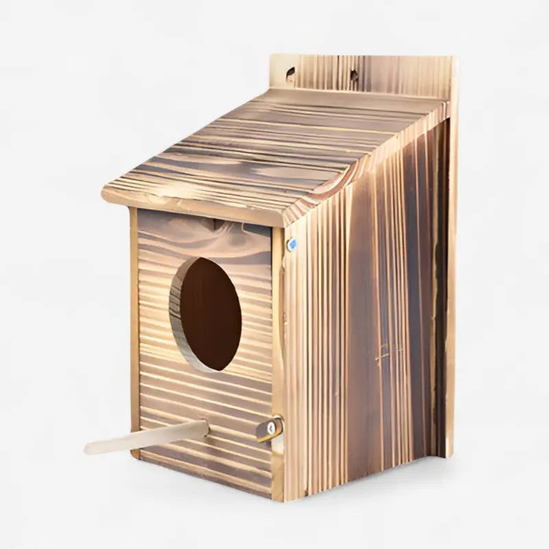 Holz-Vogelhaus in Kastenform – Dekoration für Garten und Innenbereich Zorenza