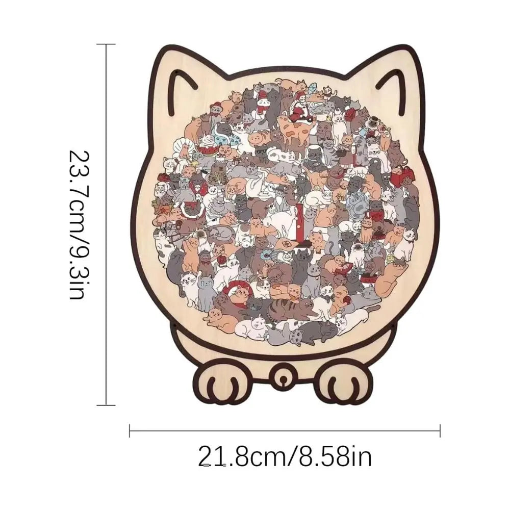 Holzpuzzle Katze | 135 Teile voller Kunst, Präzision & Entspannung Mivoza Deutschland