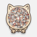 Holzpuzzle Katze – 135 Teile, katzenfömiges Brett Zorenza