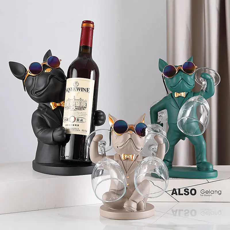 Hunde-Figur Weinglashalter – Dekoratives Tischaccesoire Zorenza