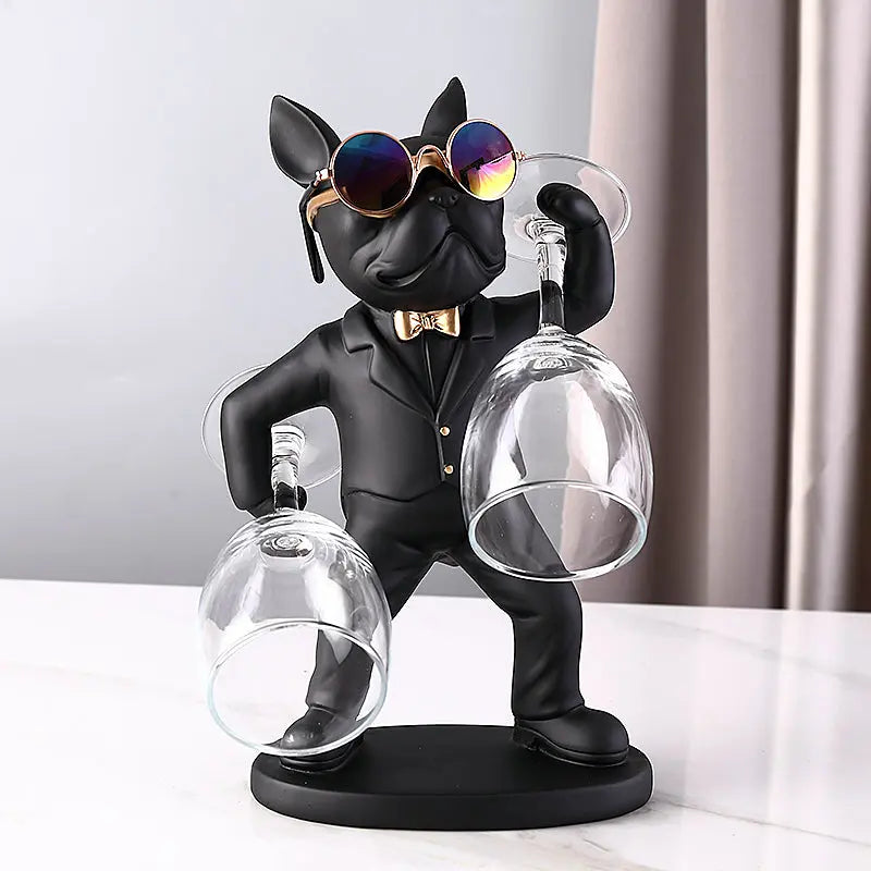 Hunde-Figur Weinglashalter – Dekoratives Tischaccesoire Zorenza