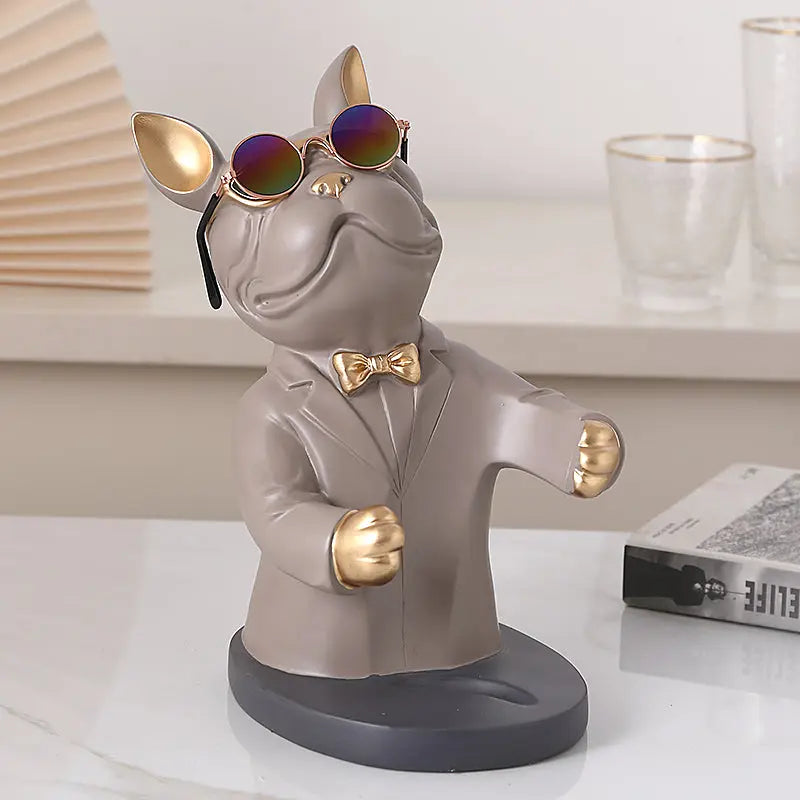 Hunde-Figur Weinglashalter – Dekoratives Tischaccesoire Zorenza