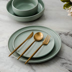 Besteckset Edelstahl 18/10 mit Titan-Finish – Minimalistisches Design -    Zorenza