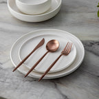 Besteckset Edelstahl 18/10 mit Titan-Finish – Minimalistisches Design -    Zorenza