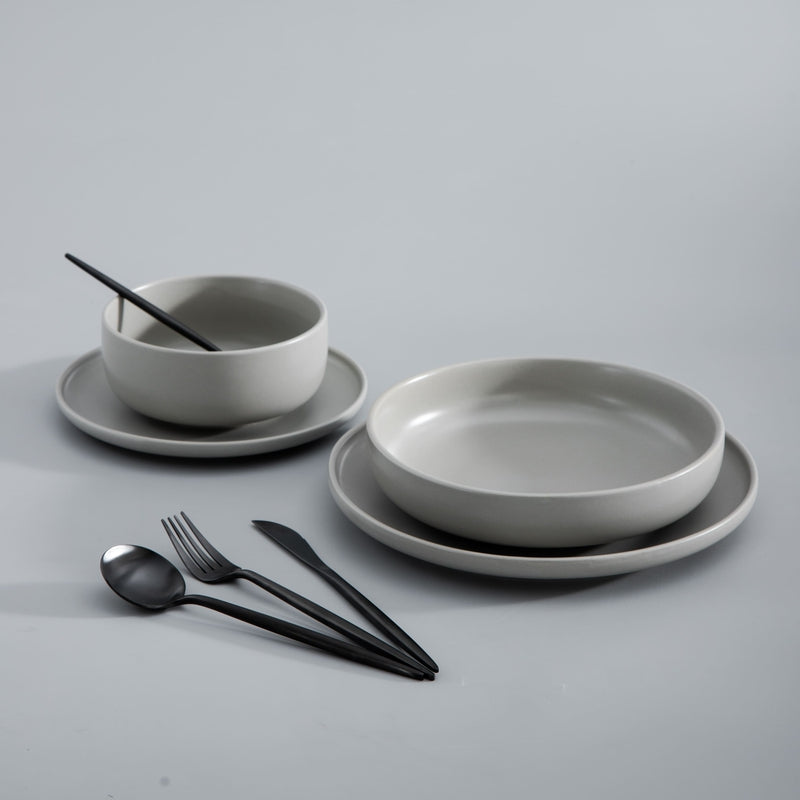 Besteckset Edelstahl 18/10 mit Titan-Finish – Minimalistisches Design -    Zorenza