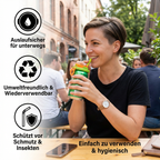 Silikon-Dosenverschluss mit Strohhalm – wiederverwendbar -    Zorenza