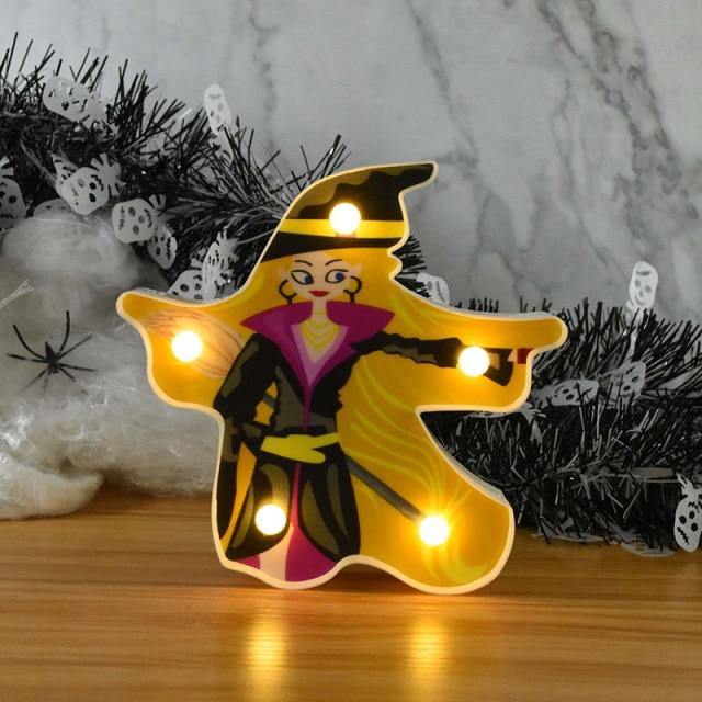 LED Nachtlicht Halloween-Motiv – Batteriebetrieben und wandmontierbar -    Zorenza