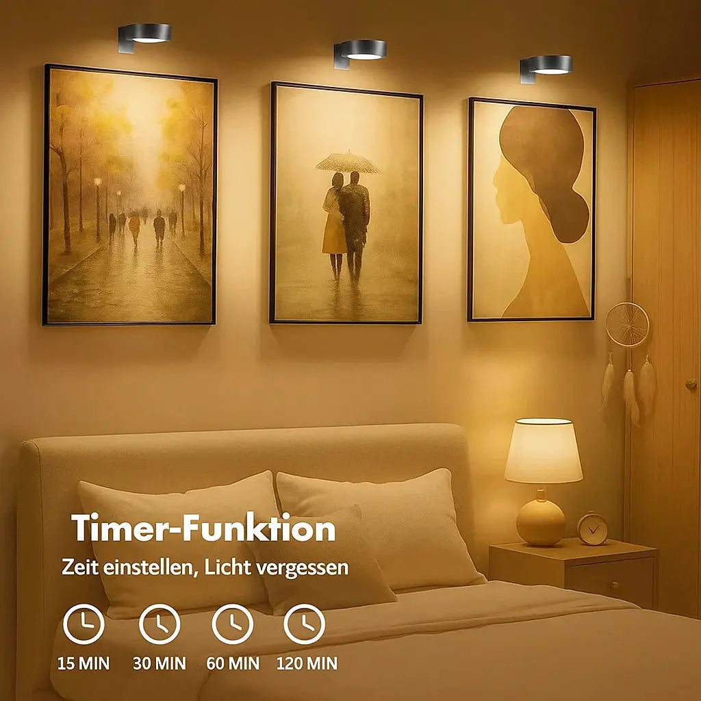 Kabellose LED-Bilderleuchte – Elegantes Licht für Kunst & Dekoration Zorenza