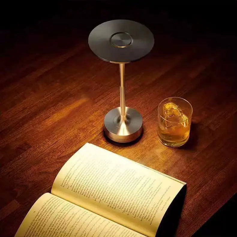 Kabellose LED-Tischlampe mit Touch-Dimmer – Aluminium, IP44 Zorenza