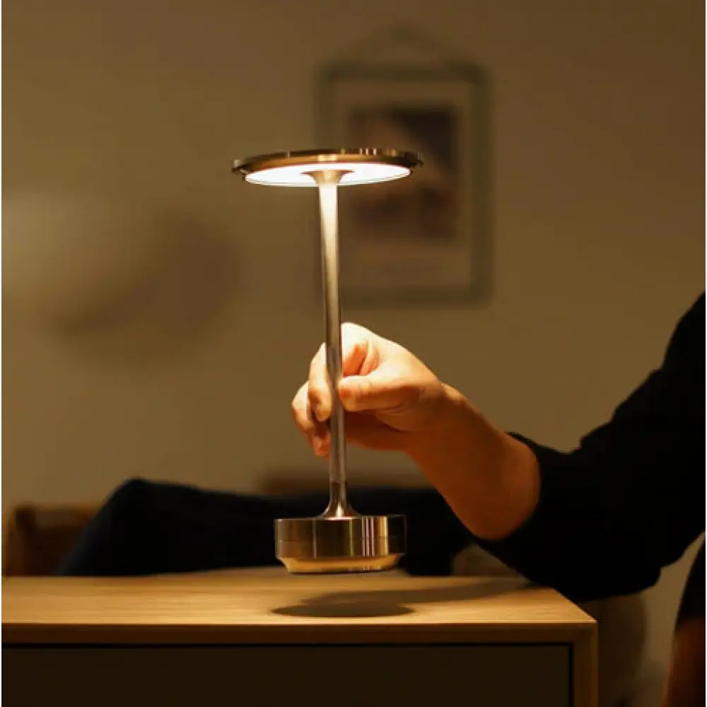 Kabellose LED-Tischlampe mit Touch-Dimmer – Aluminium, IP44 Zorenza