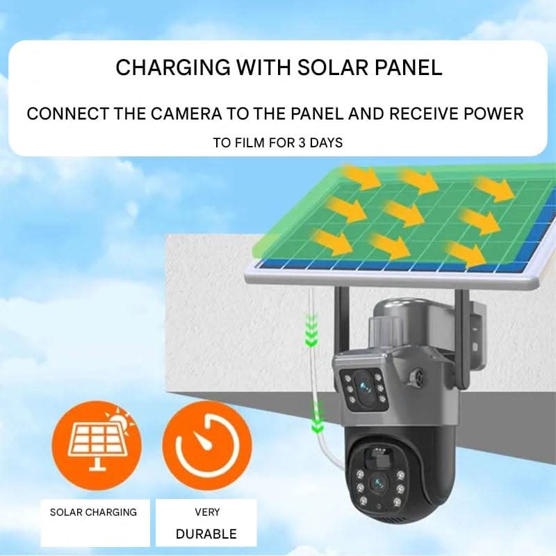 Solarkamera 360° mit 4K Auflösung – Überwachungskamera drahtlos -    Zorenza