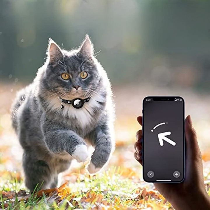 Katzenhalsung mit GPS-Halterung und Sicherheitsverschluss -    Zorenza