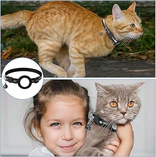 Katzenhalsung mit GPS-Halterung und Sicherheitsverschluss -    Zorenza