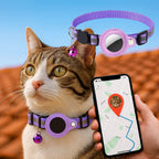 Katzenhalsung mit GPS-Halterung und Sicherheitsverschluss -    Zorenza