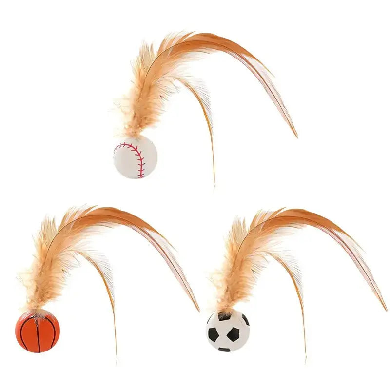 Katzenspielzeug mit Federball Zorenza