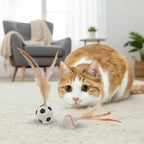 Katzenspielzeug mit Federball Zorenza