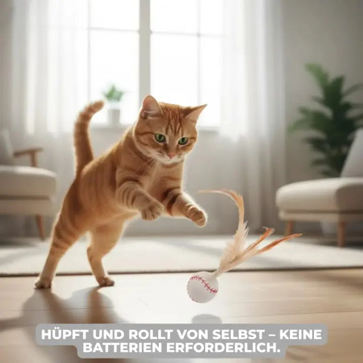 Katzenspielzeug mit Federball Zorenza