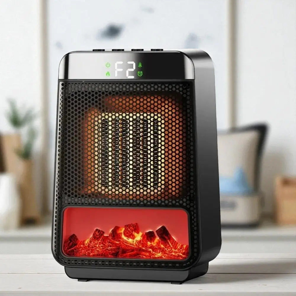 Keramik-Elektroheizung mit Flammeneffekt-Fenster Zorenza