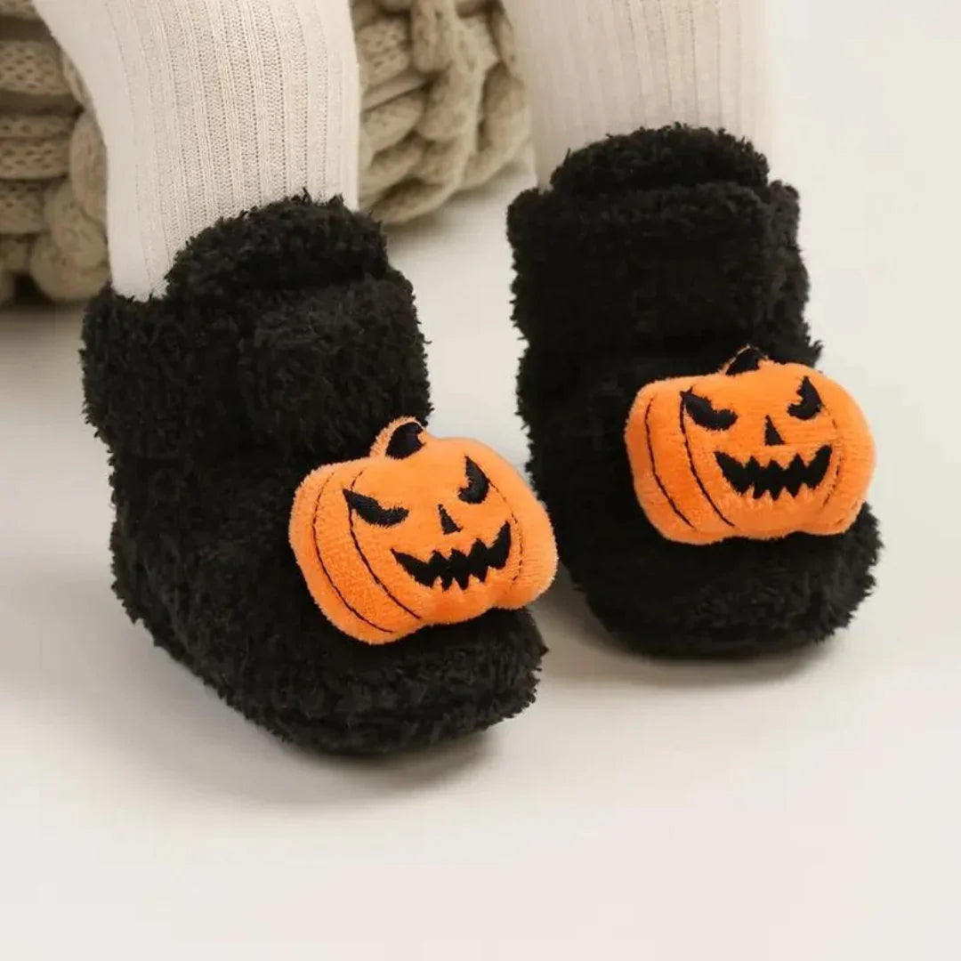 Kinder-Hausschuhe Fleece Halloween-Motiv knöchelhoch -    Zorenza