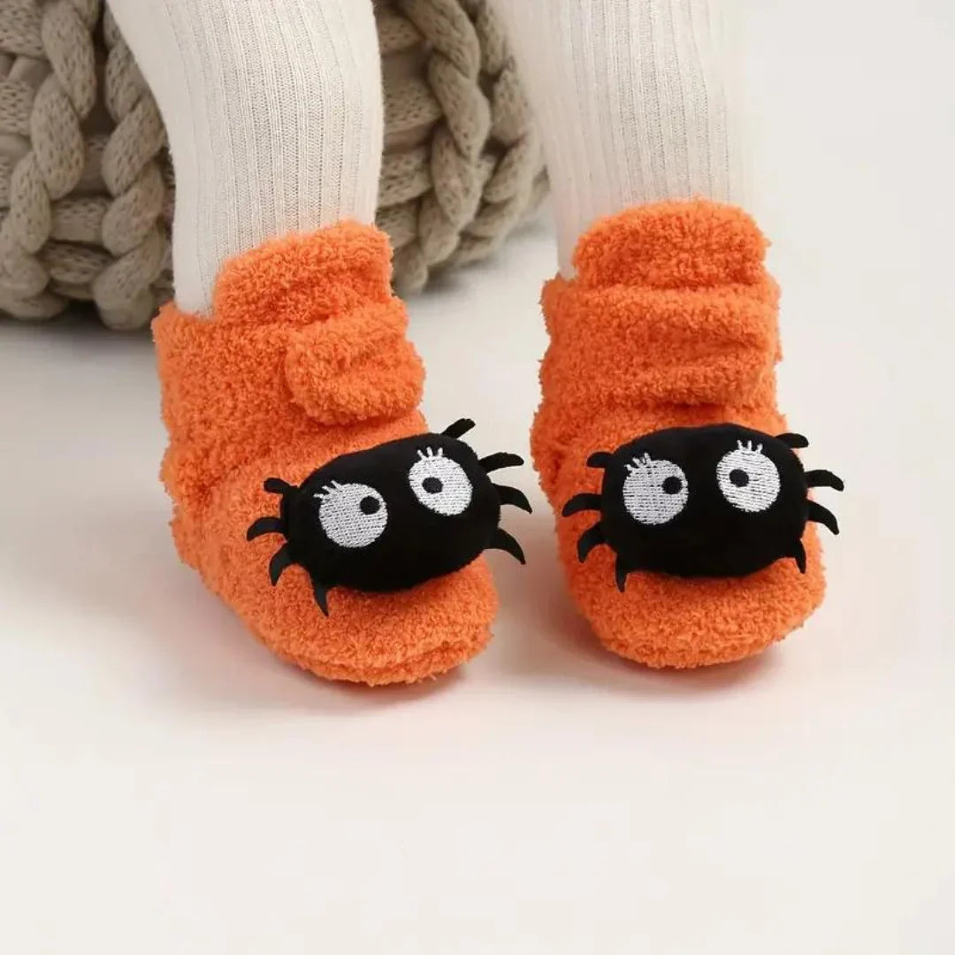 Kinder-Hausschuhe Fleece Halloween-Motiv knöchelhoch -    Zorenza
