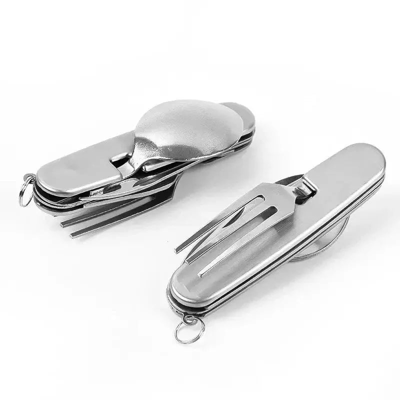 Klapp-Besteckset 4-in-1 – Taschengroßes Edelstahl-Set Zorenza