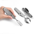 Klapp-Besteckset 4-in-1 – Taschengroßes Edelstahl-Set Zorenza