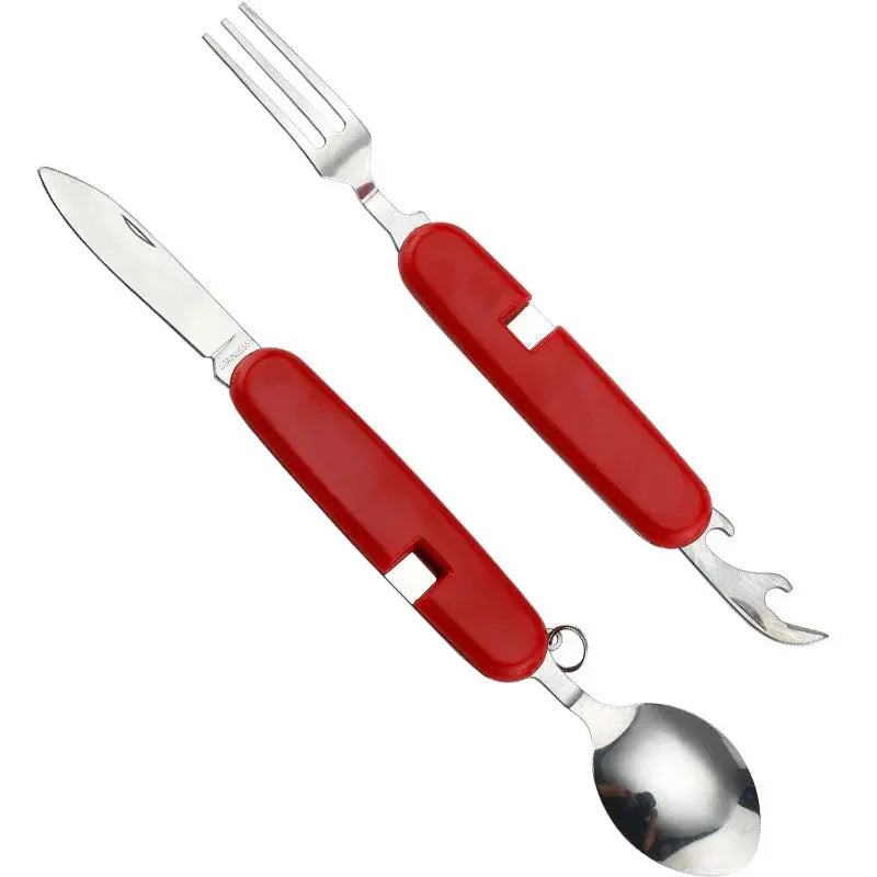 Klapp-Besteckset 4-in-1 – Taschengroßes Edelstahl-Set Zorenza