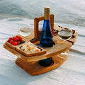 Klappbarer Holz-Picknicktisch mit Wein- und Snackfächern Zorenza